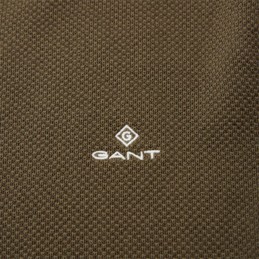 Gant Stickat COTTON PIQUE C-NECK 8030521 JUNIPER GREEN